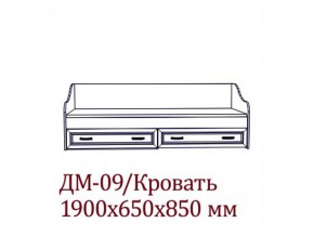 ДМ-09 Кровать (Без матраца 0,8*1,86 ) в Ноябрьске - noyabrsk.магазин96.com | фото