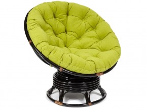 Кресло-качалка Papasan w 23/01 B с подушкой Antique brown, флок Олива в Ноябрьске - noyabrsk.магазин96.com | фото