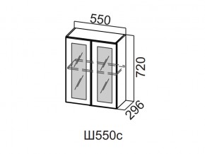 Ш550с/720 Шкаф навесной 550/720 (со стеклом) в Ноябрьске - noyabrsk.магазин96.com | фото