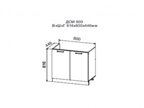 Шкаф нижний ДСМ800 под мойку в Ноябрьске - noyabrsk.магазин96.com | фото